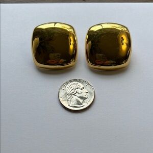 Monet Vintage Polished Gold-Tone Earrings